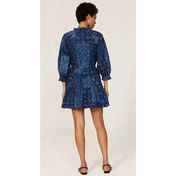 Lauren Ralph Lauren Eyelet Puff Sleeve Tiered Patchwork Dress Sz 8 NWT MSRP $185 - Picture 4 of 16